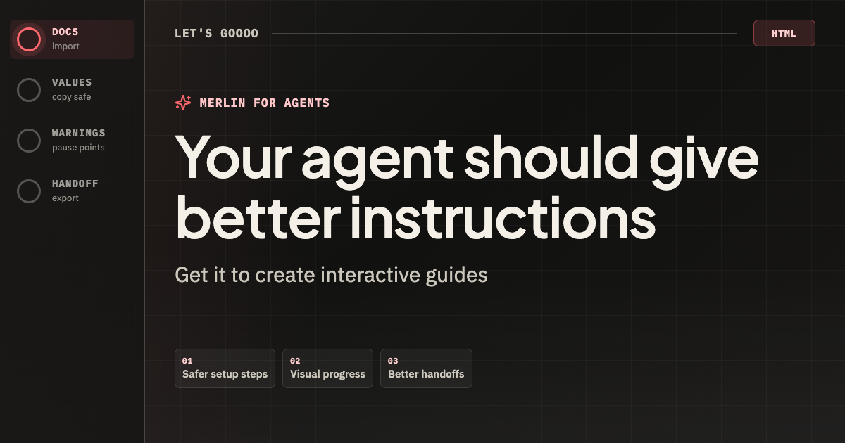 Merlin landing page preview